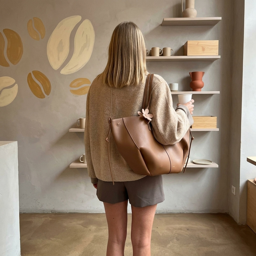 Grand Sac Cabas Femme 2 Anses avec Bandoulière Amovible Élégant Quotidien