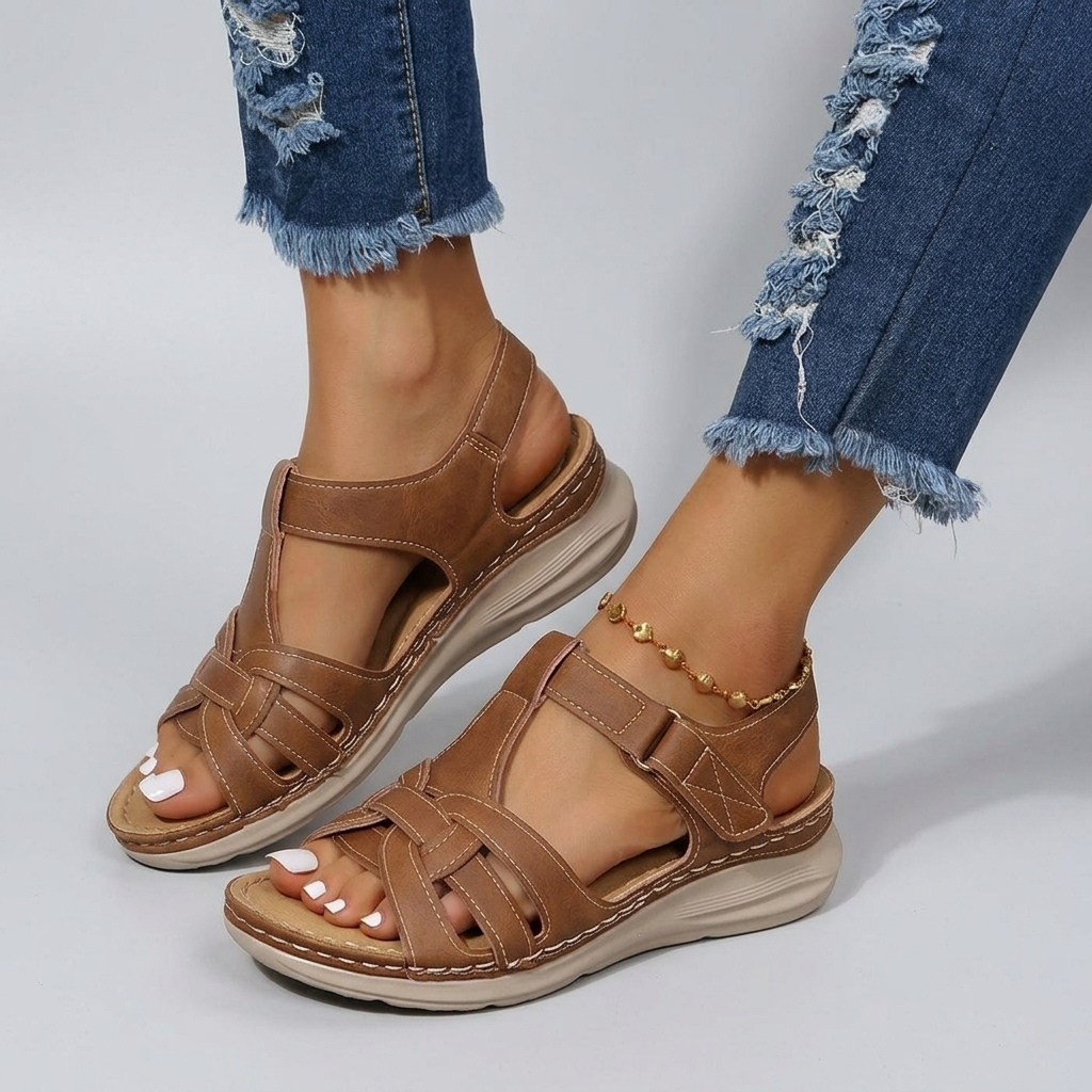 Sandales Femme Soutien de la Voûte Plantaire Sandales Orthopédiques Confortables Été