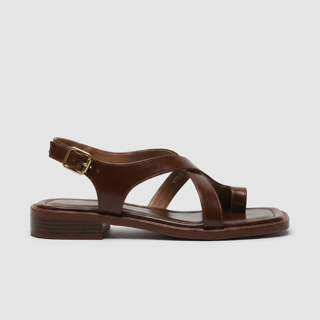 Sandales Femme Brides Croisées Sandales Plates Élégantes Été