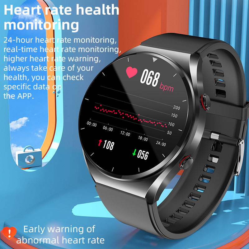 Mesure de la glycémie en un clic|Glycémie Pression artérielle ECG|ECG HRV Surveillance de la fréquence cardiaque Montre Connectée Santé
