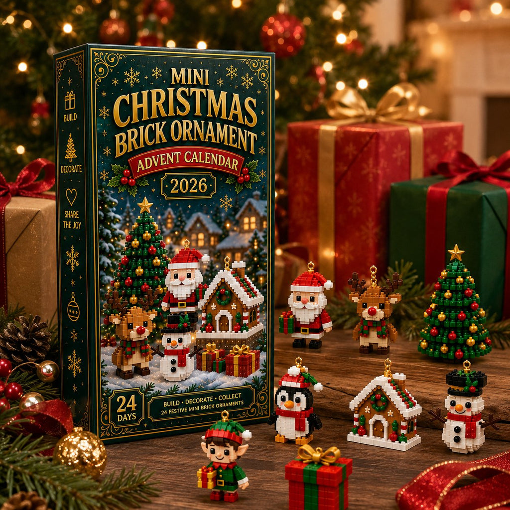 Calendrier de l'Avent Ornement de Noël – 24 Mini Kits de Construction pour Décoration de Noël