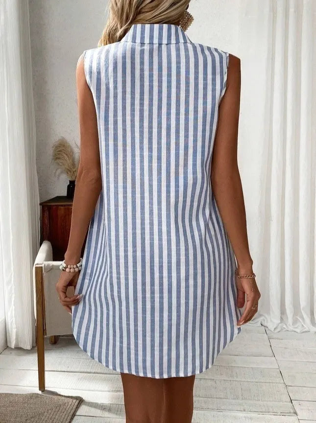 Anora - Robe Chemise Rayée Toucher Doux