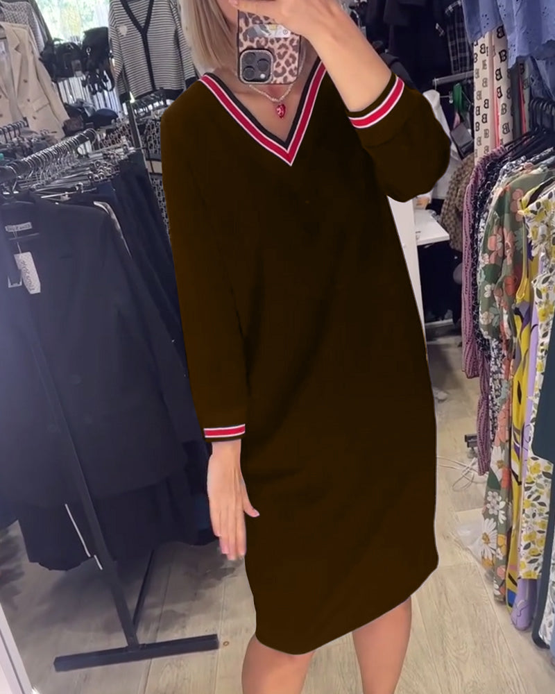 Elisa | Robe élégante à décolleté en V avec poches