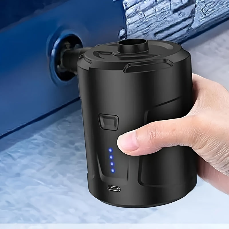Pompe à Air Électrique Mini Sans Fil Rechargeable - Pompe USB Léger pour Utilisation Extérieure, Gonfle Matelas Gonflables et Plus