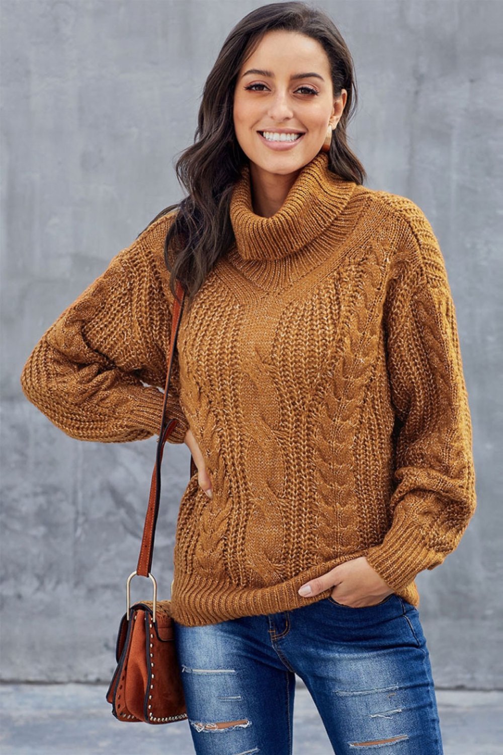 Juliette - Pull Oversize Maille Torsadée Tendance Femme