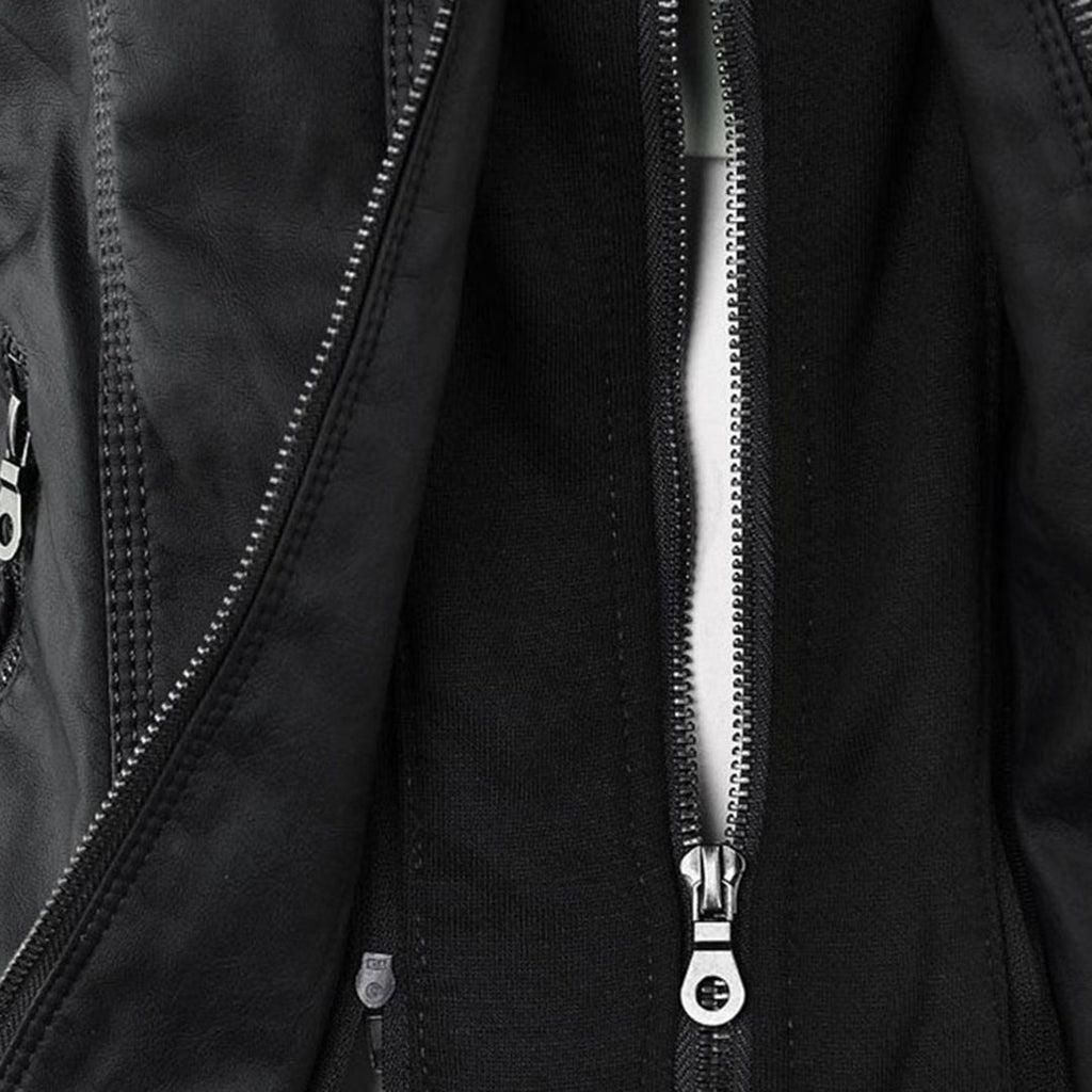 Marguerite - Veste Chic Cuir Capuche
