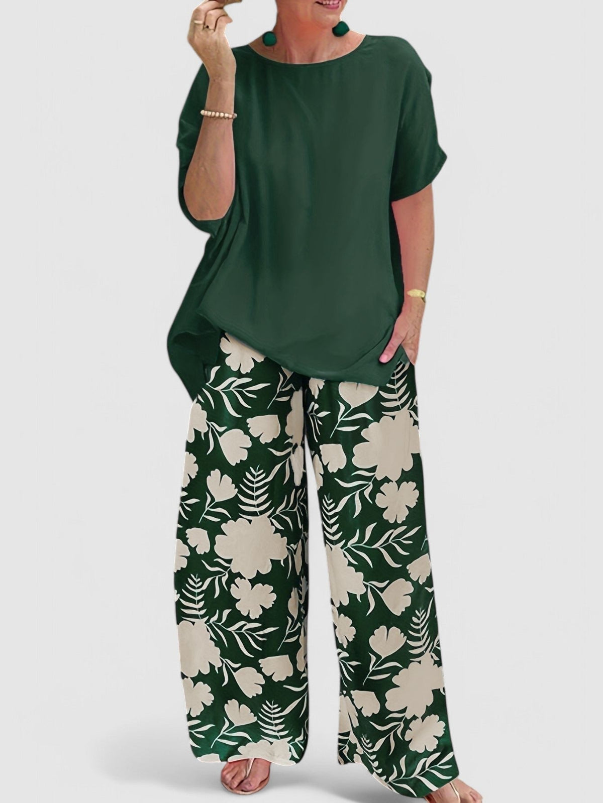 Viki | Ensemble Floral pour Femmes - Haut & Bas