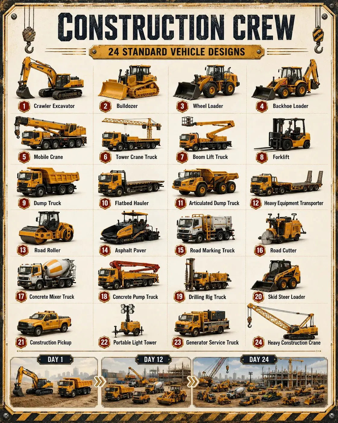 Calendrier de l'Avent Véhicules – 24 Jours de Véhicules à Construire
