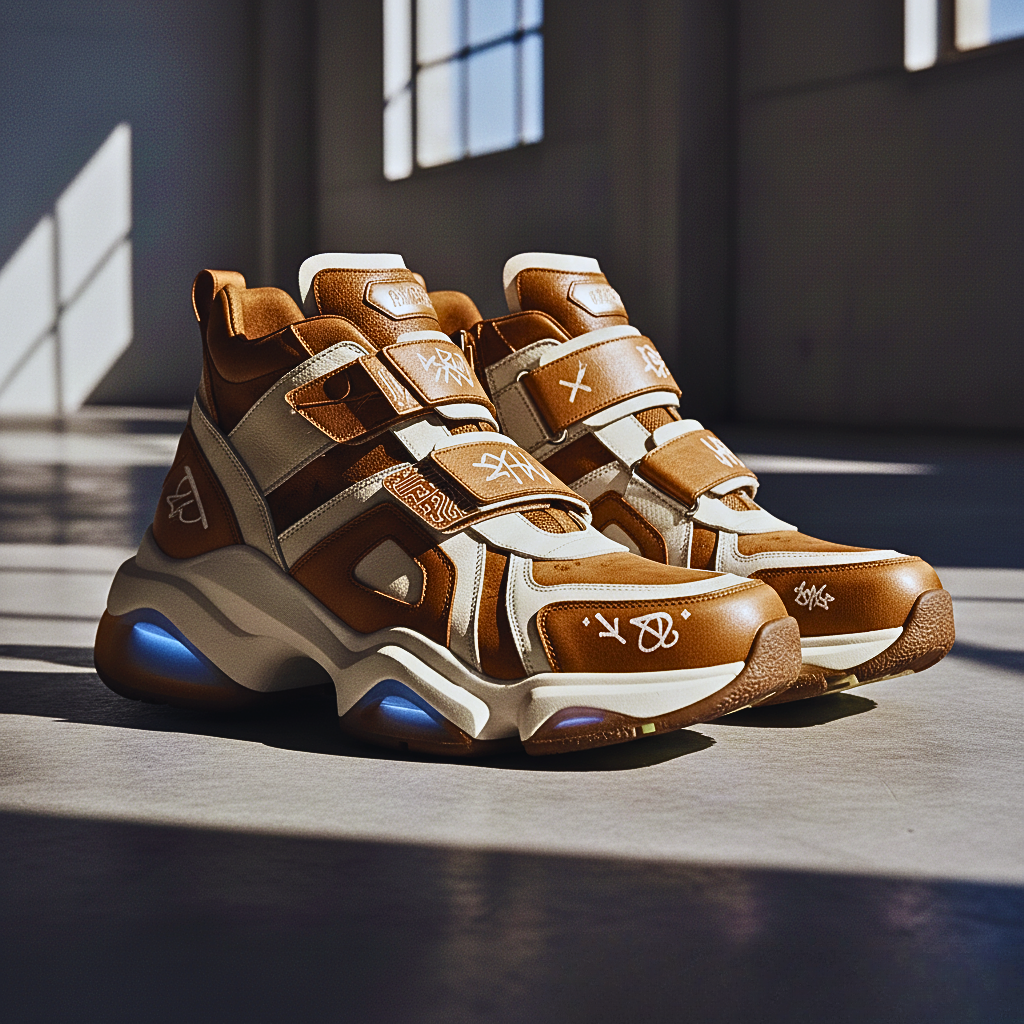 Chaussures en Cuir Chunky Streetwear AeroSculpt