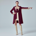 Veste de Blazer Formelle en Mélange de Laine Asymétrique