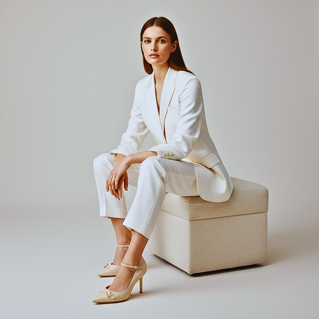 Escarpins en cuir embossé crocodile