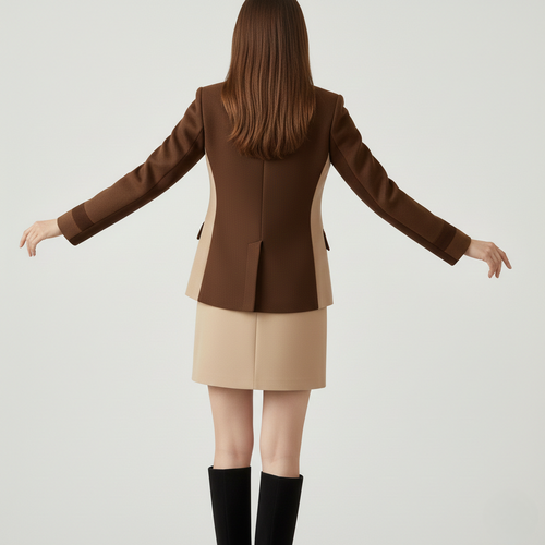 Blazer d'affaires formel structuré sur mesure