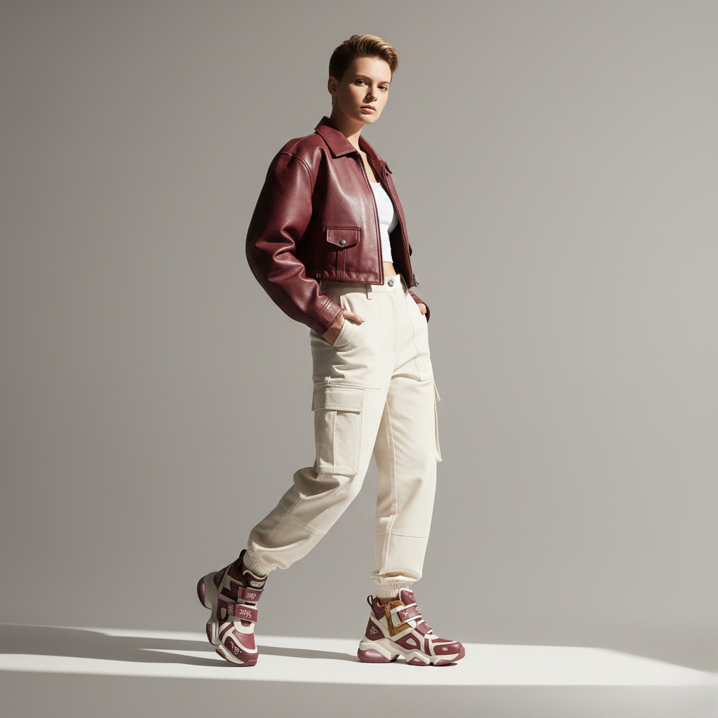 Chaussures en Cuir Chunky Streetwear AeroSculpt