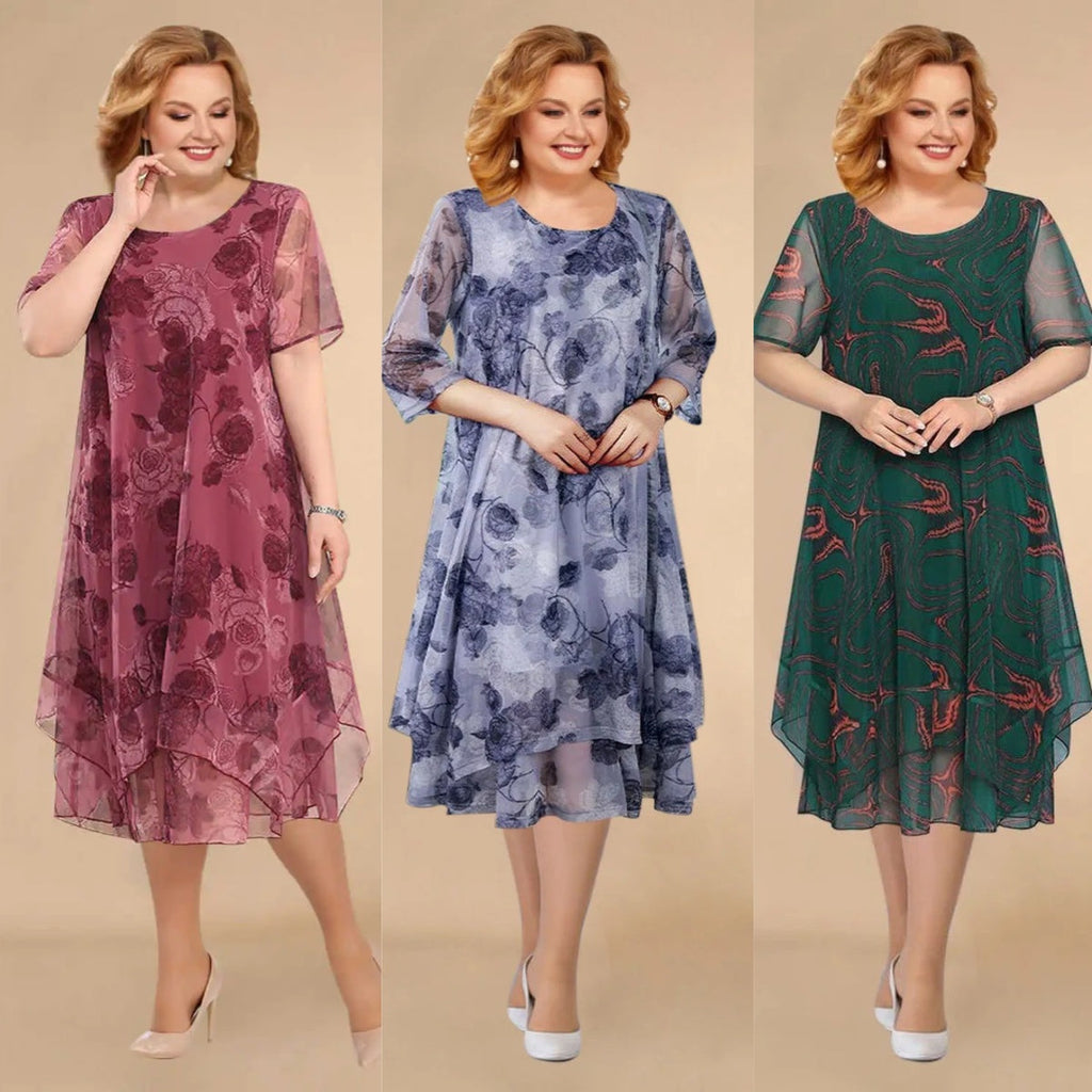 Mhira | Robe en Chiffon Floral