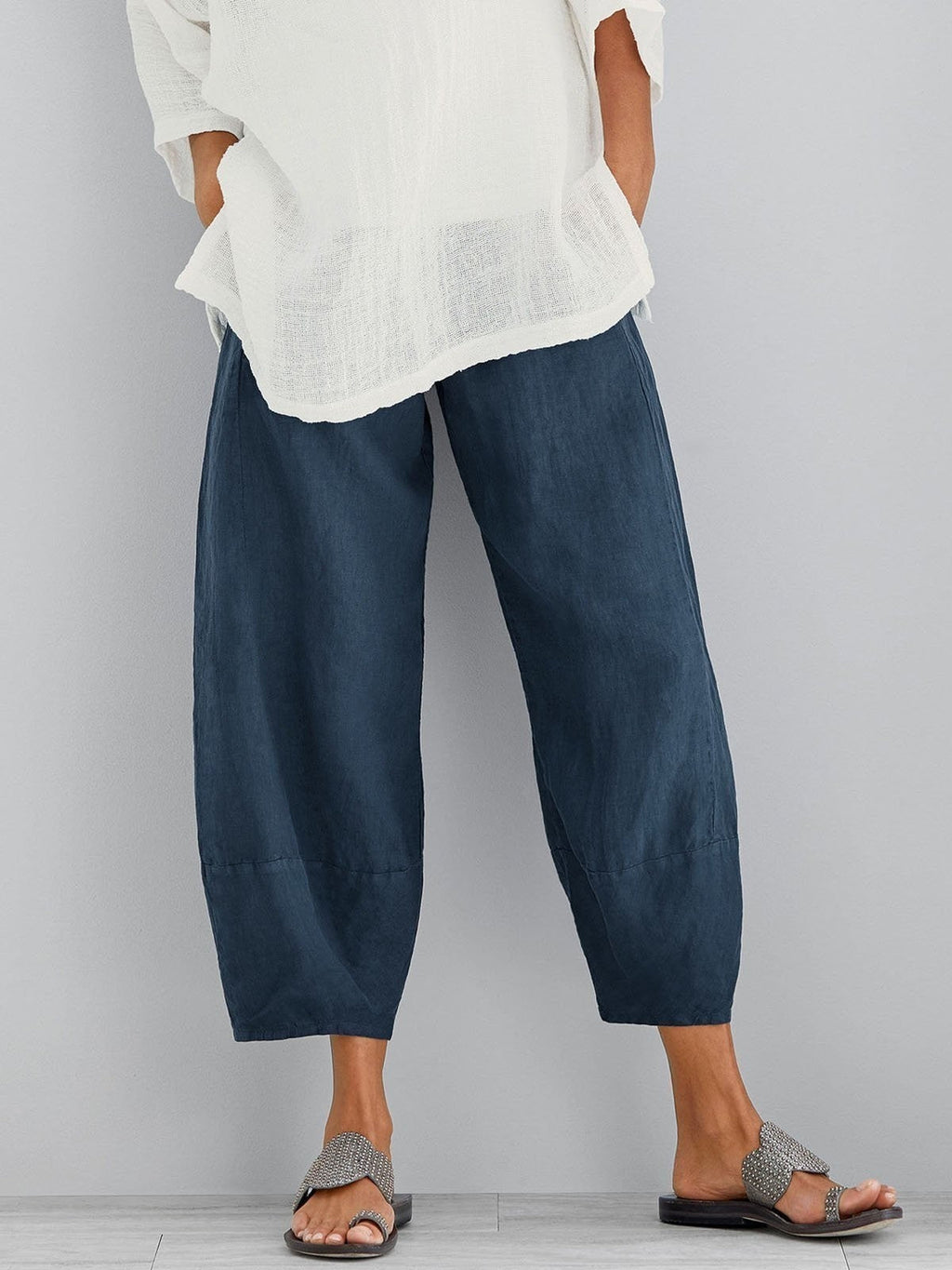 MOREAU LYON | PANTALONS CROP EN COTON POUR FEMMES