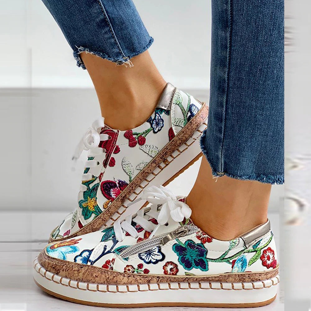 Baskets Florales Confort - Chaussures Santorin