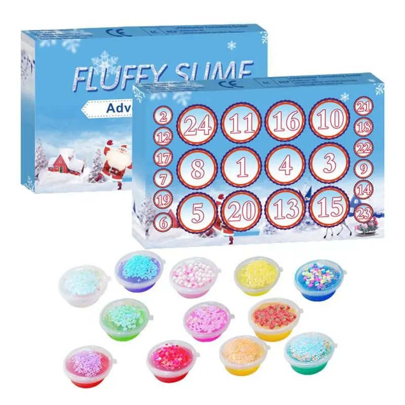 Calendrier de l'Avent 24 Jours Slime pour Enfants – Compte à Rebours de Noël