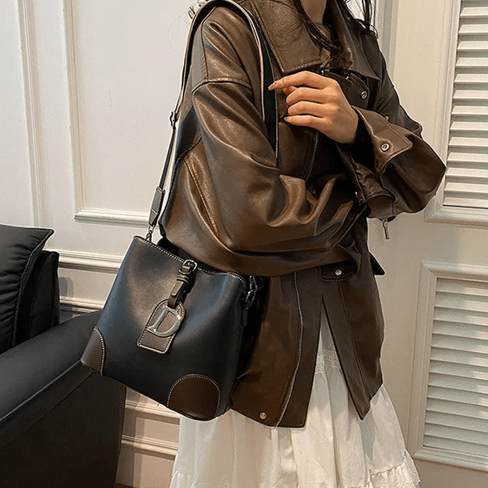 AllureLuxe | Sac à bandoulière en cuir élégant, design stylé