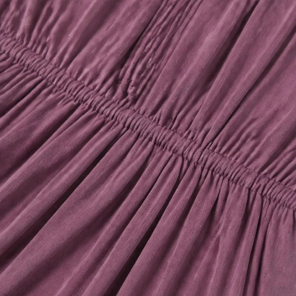 Marielle – Robe maxi à dos nu avec cordon de serrage et fente sur le côté