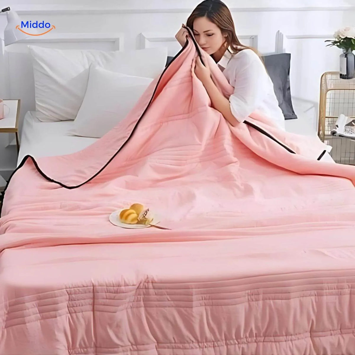 CoolBreeze™ Couverture Refroidissante | Couverture légère et respirante pour un confort d'été rafraîchissant !
