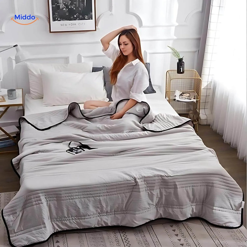 CoolBreeze™ Couverture Refroidissante | Couverture légère et respirante pour un confort d'été rafraîchissant !