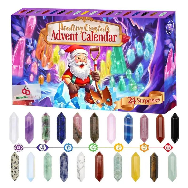 Calendrier de l'Avent en Cristal – 24 Jours avec des Cristaux Uniques