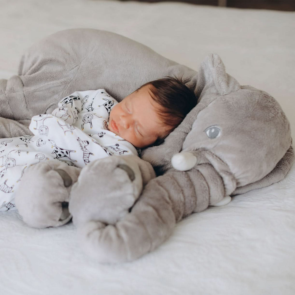 Coussin en Peluche Éléphant – Super Doux & Confortable pour Bébés et Enfants