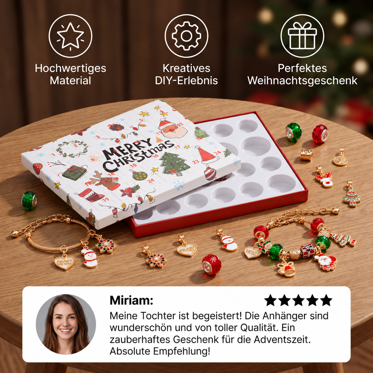Calendrier de l'Avent Bracelet 2026 – 24 Jours DIY Création de Bijoux