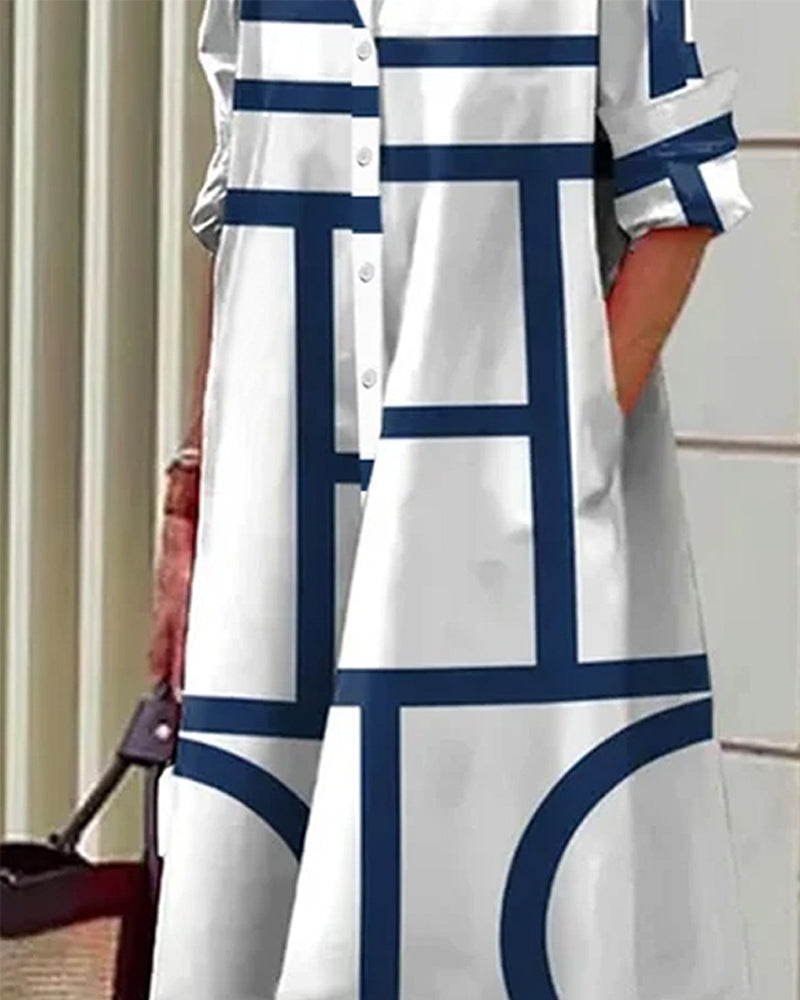 Robe Chic Géométrique pour Femme | Élégante et Moderne