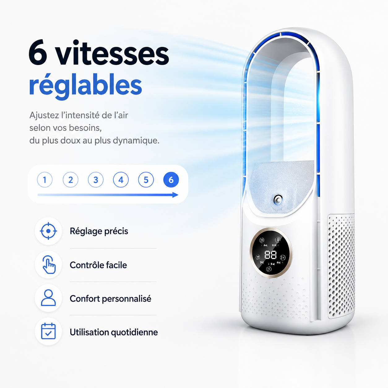 Climatiseur Portable Silencieux Sans Lame 2025 – Restez Frais et Confortable Cet Été, Où Que Vous Soyez
