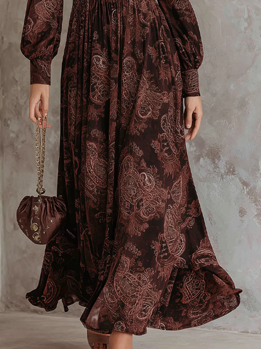 Rabela | Robe maxi avec motif paisley