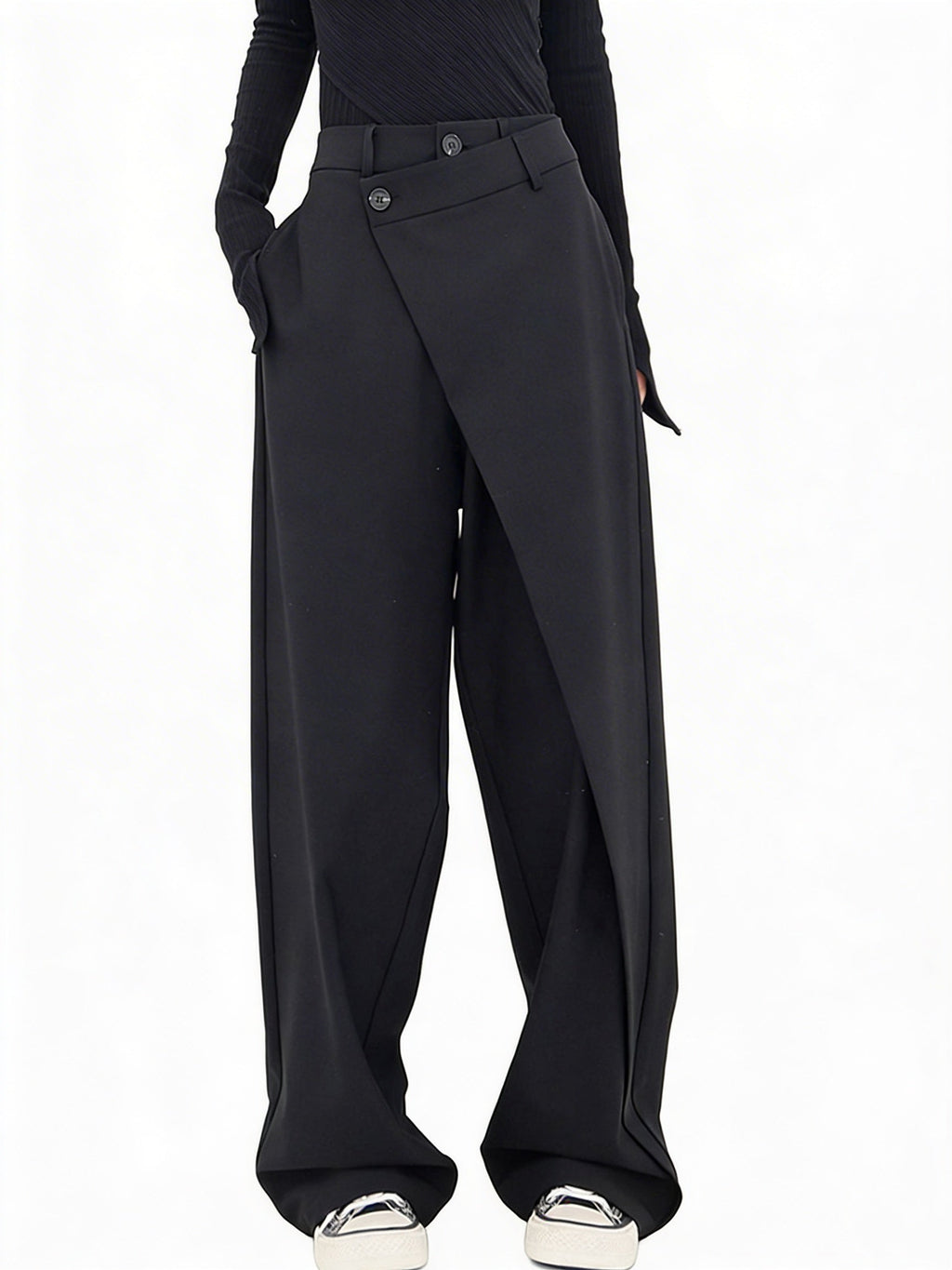 Pantalon Asymétrique pour Femmes avec Jambes Amples