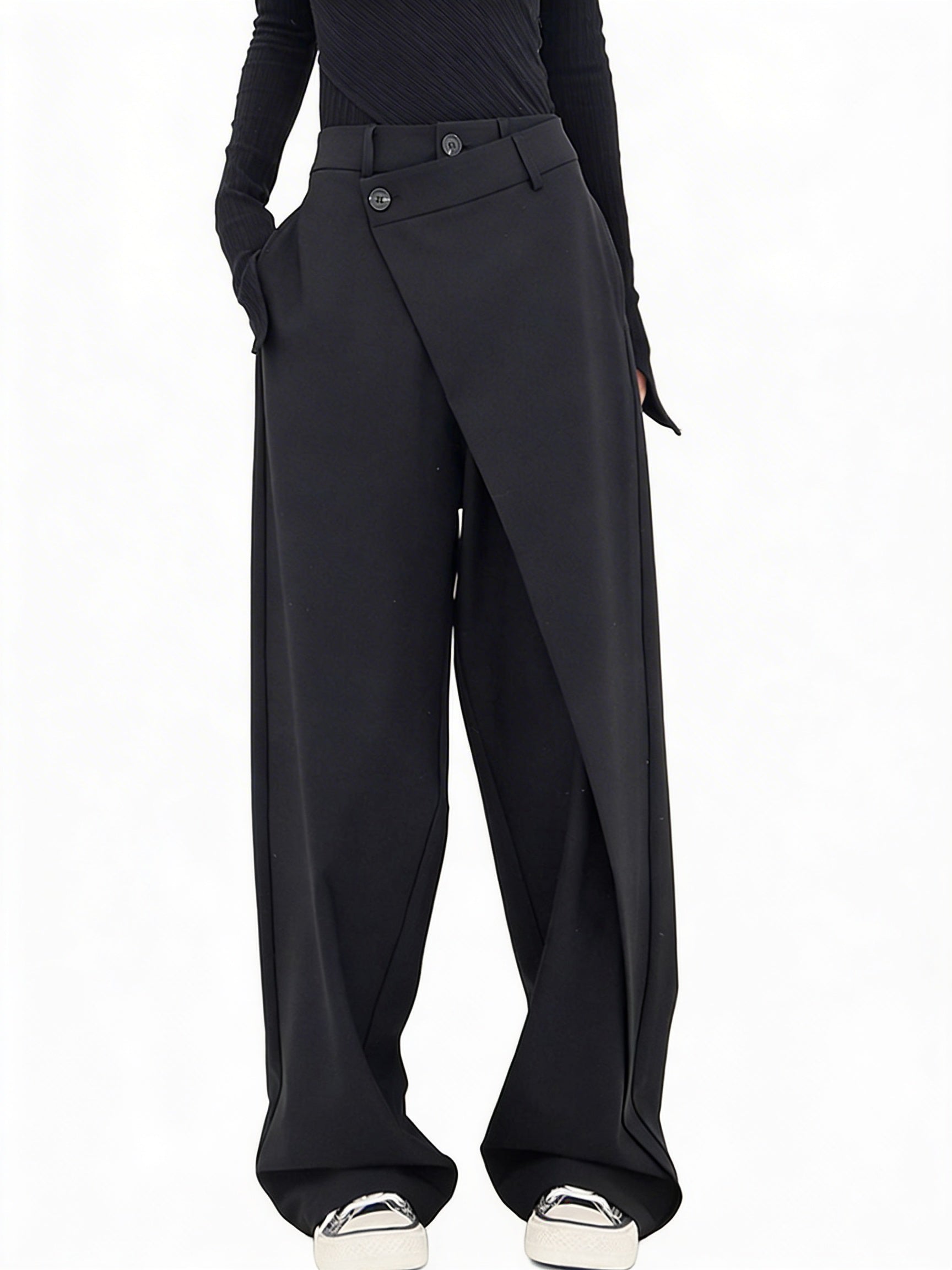 Pantalon Asymétrique pour Femmes avec Jambes Amples