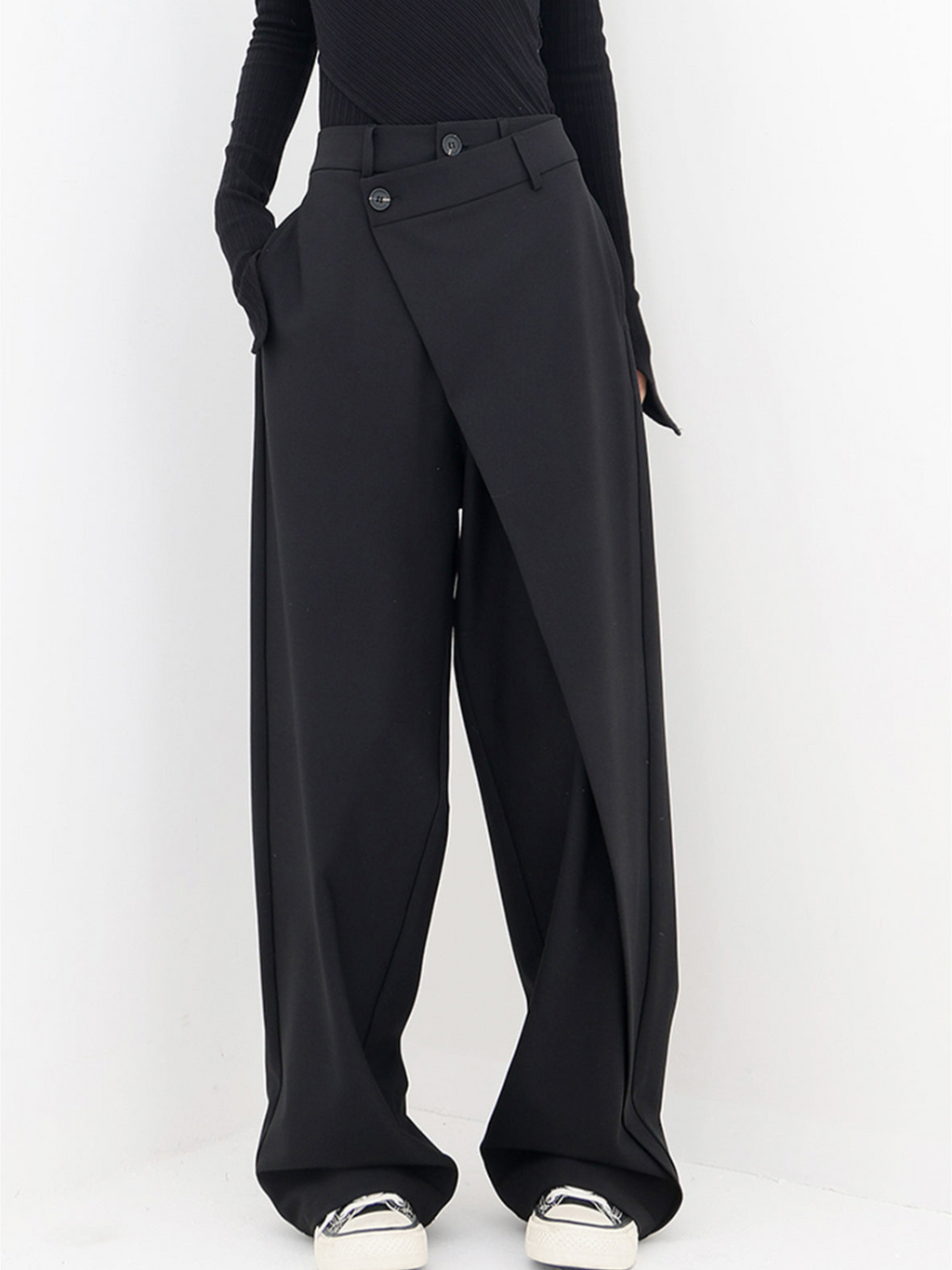 Pantalon Asymétrique pour Femmes avec Jambes Amples