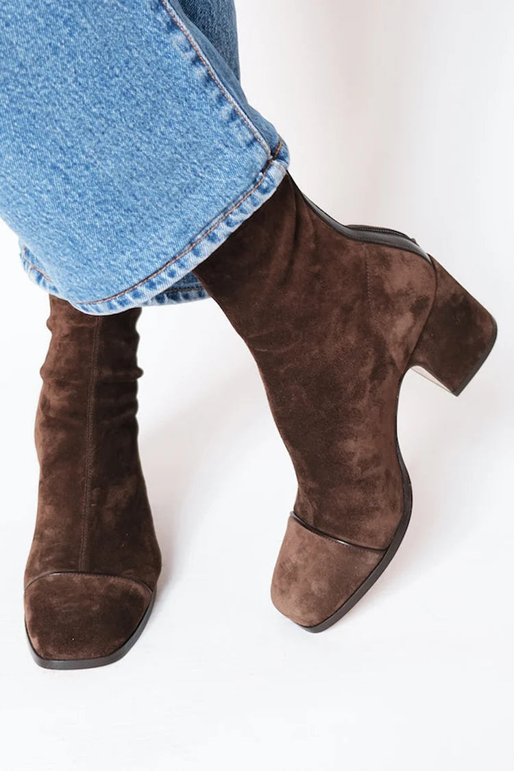 Bottines pour Femmes avec Talon Bloc et Bout Carré