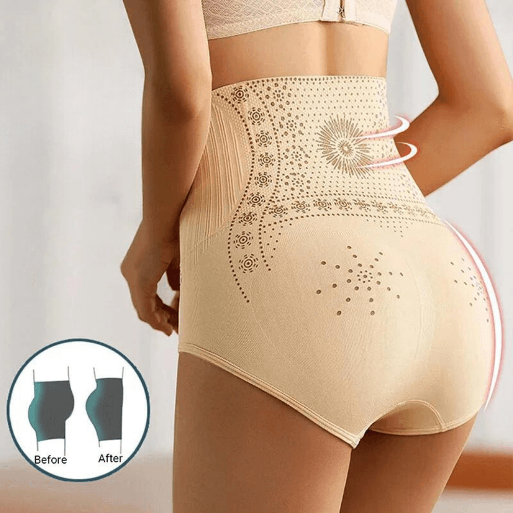 Slip Shapewear Taille Haute pour Femmes avec Panneau Ventral Rémodeleur