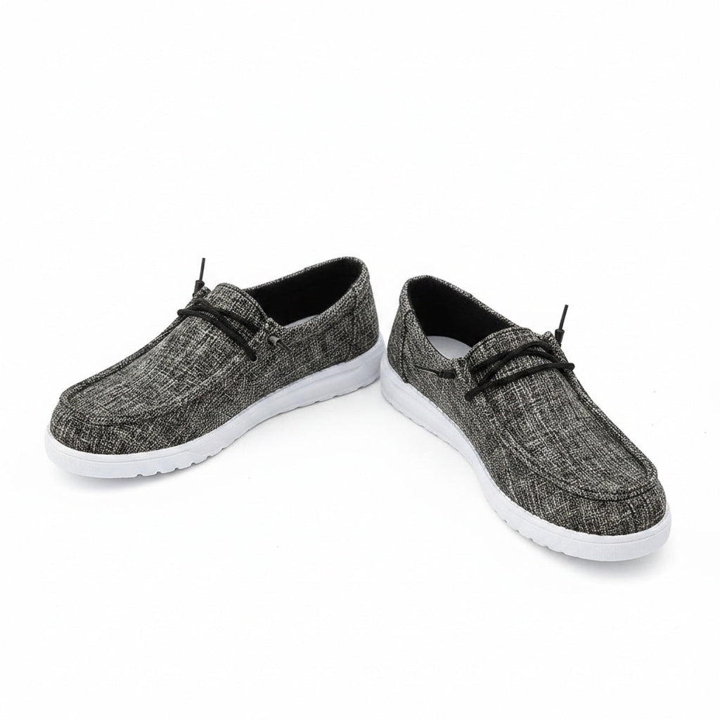 Mocassins pour Femmes avec Lacets et Semelle Blanche