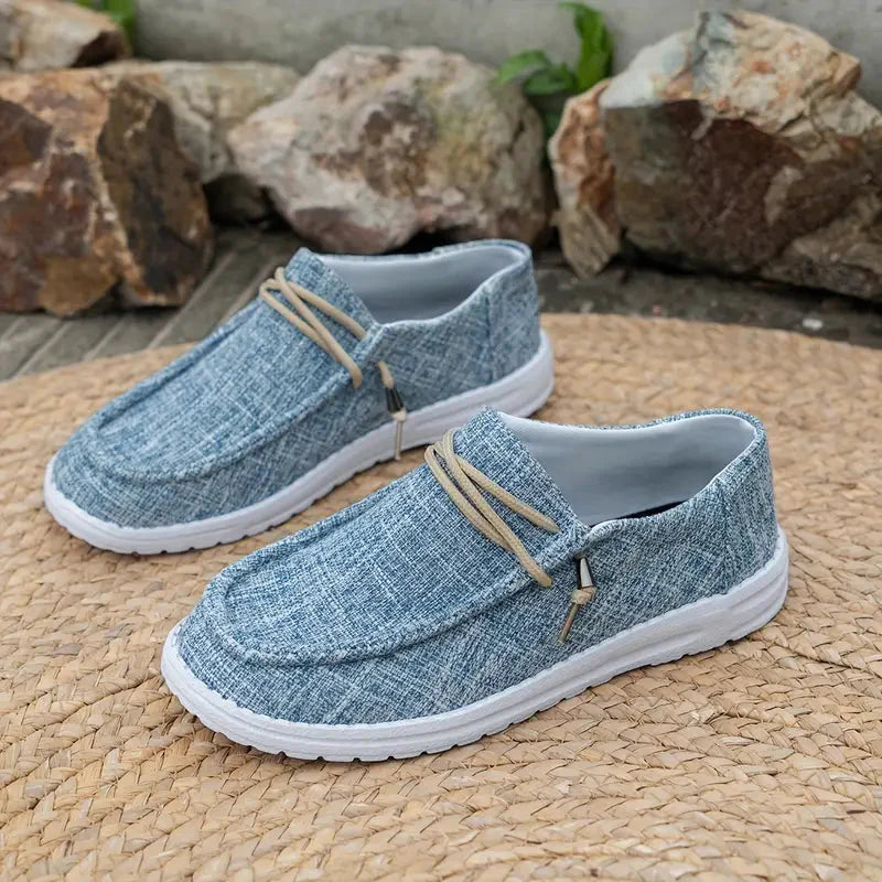 Mocassins pour Femmes avec Lacets et Semelle Blanche