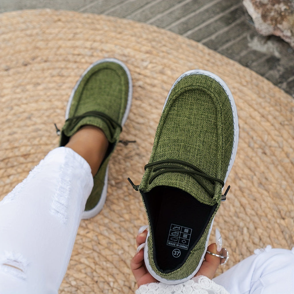 Mocassins pour Femmes avec Lacets et Semelle Blanche
