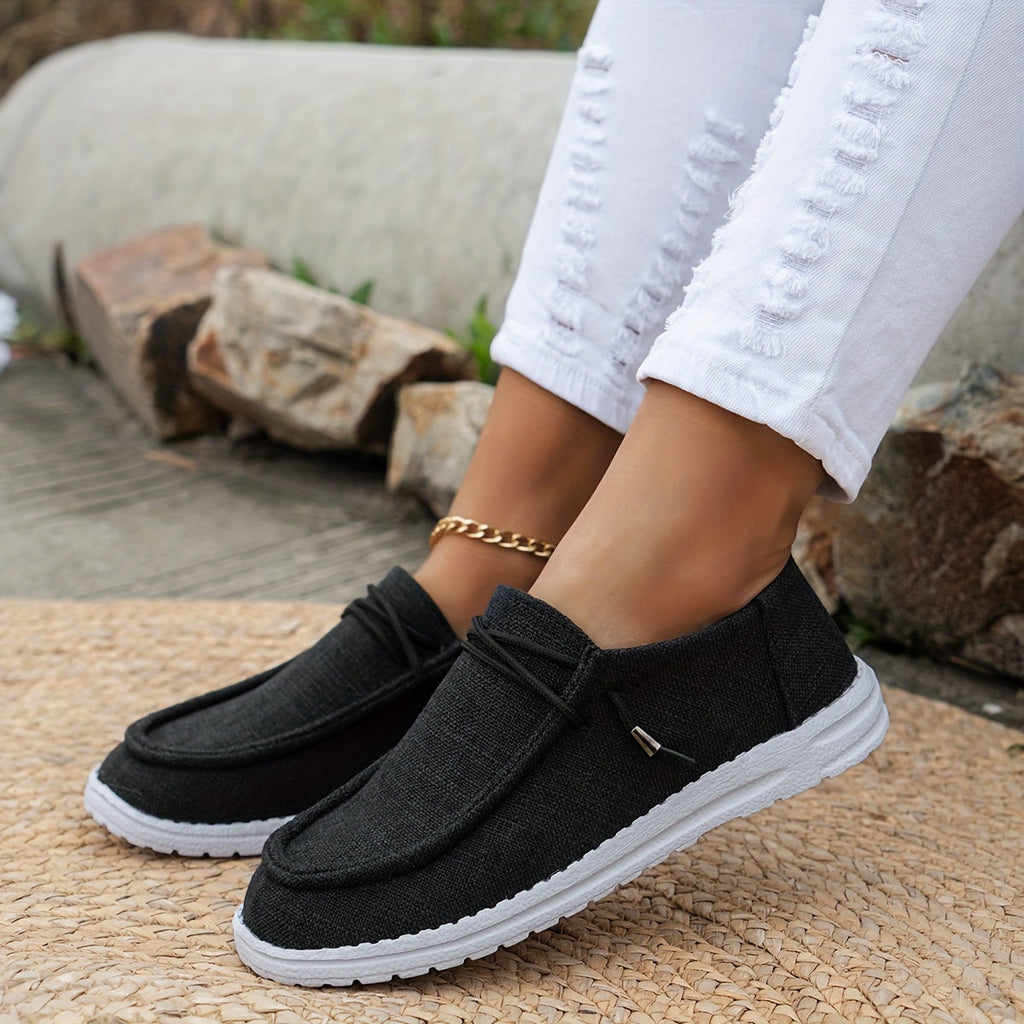 Mocassins pour Femmes avec Lacets et Semelle Blanche