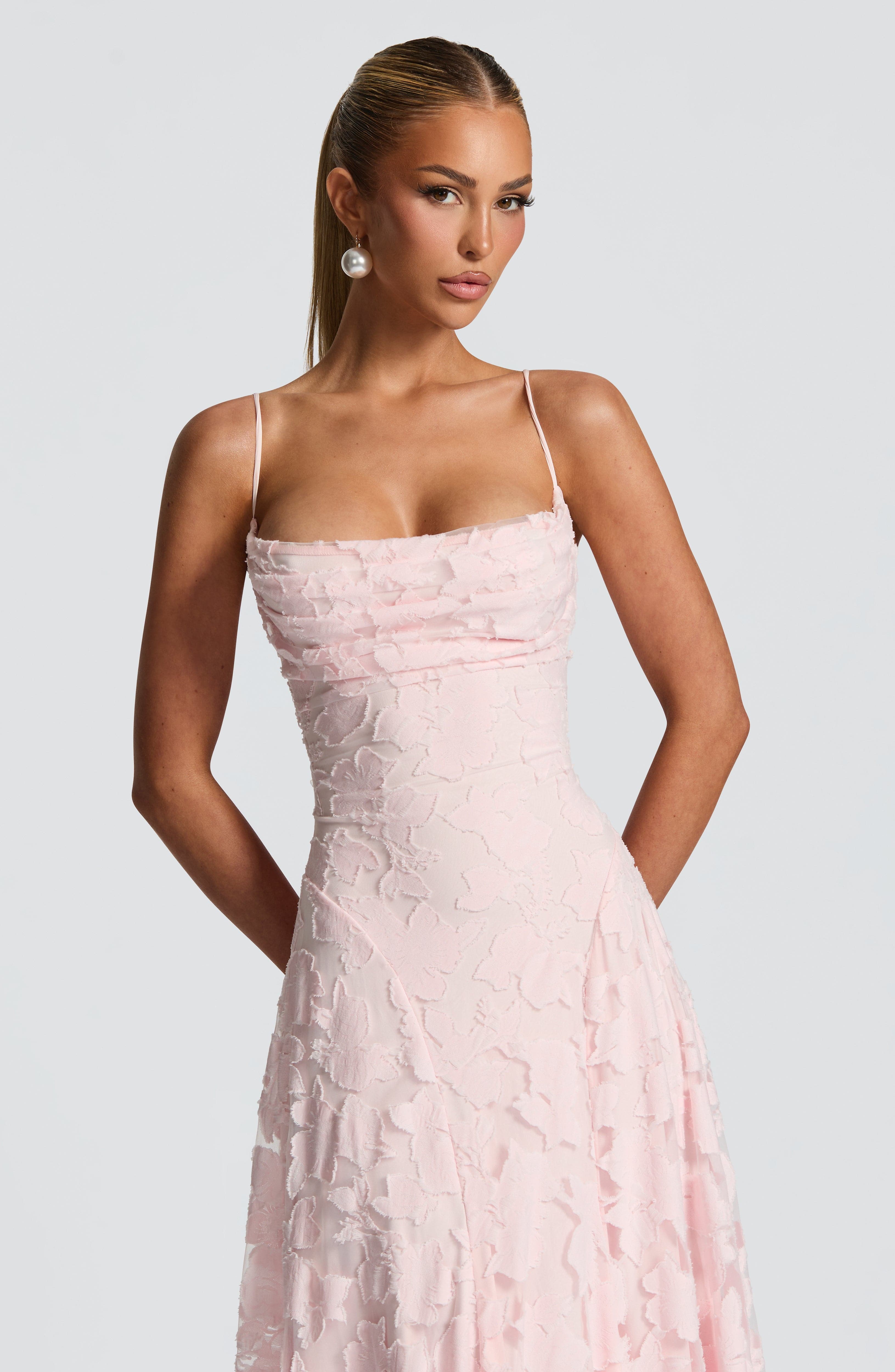 Robe Maxi Femme Sans Manches avec Col Cowl et Motif Floral