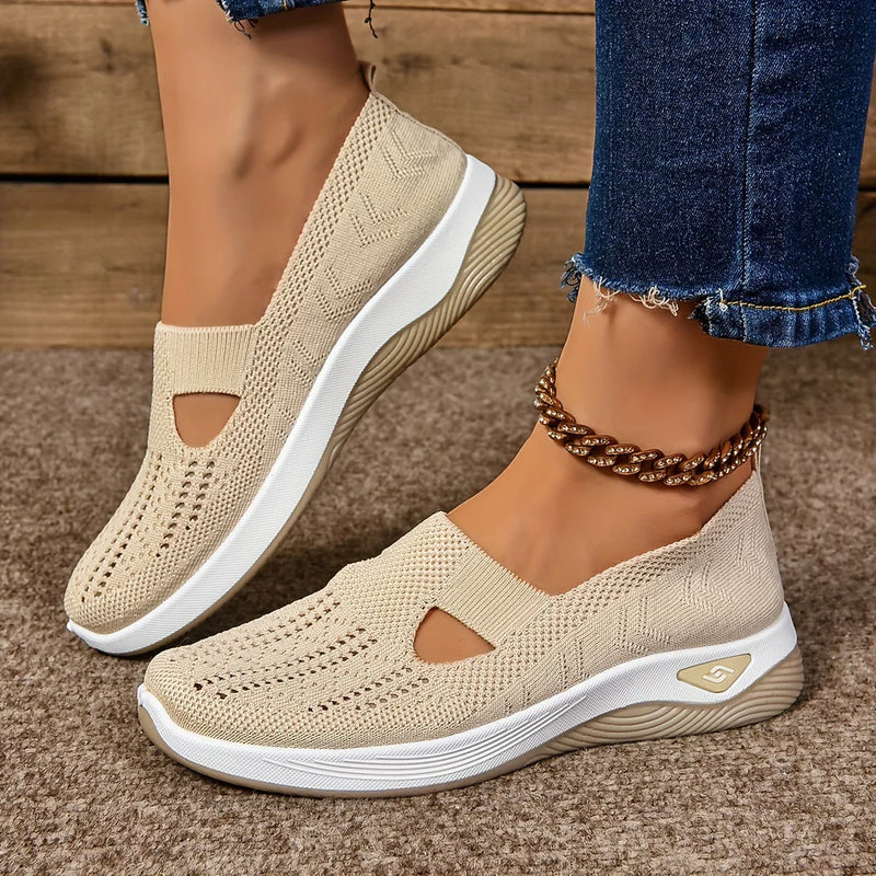 Baskets Slip-on pour Femmes avec Découpe et Semelle Profilée