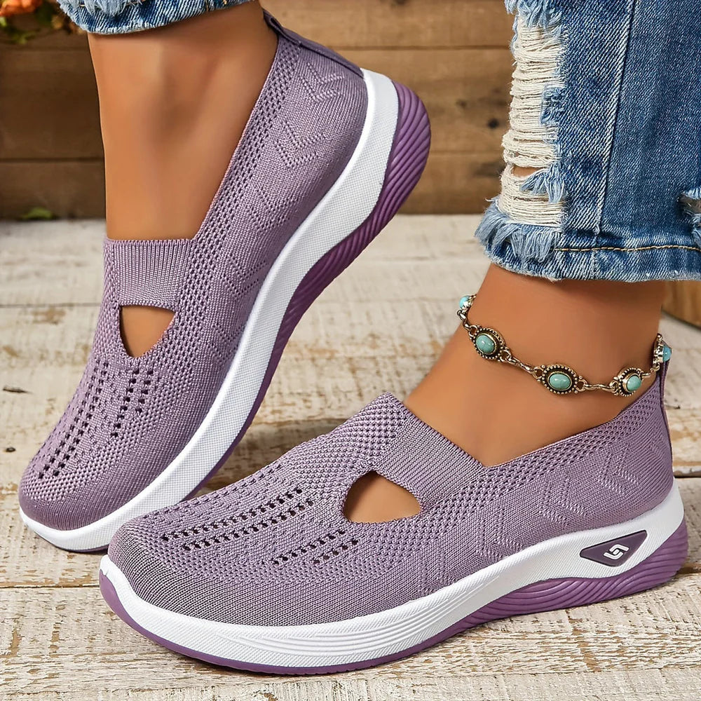 Baskets Slip-on pour Femmes avec Découpe et Semelle Profilée