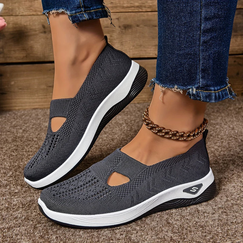 Baskets Slip-on pour Femmes avec Découpe et Semelle Profilée