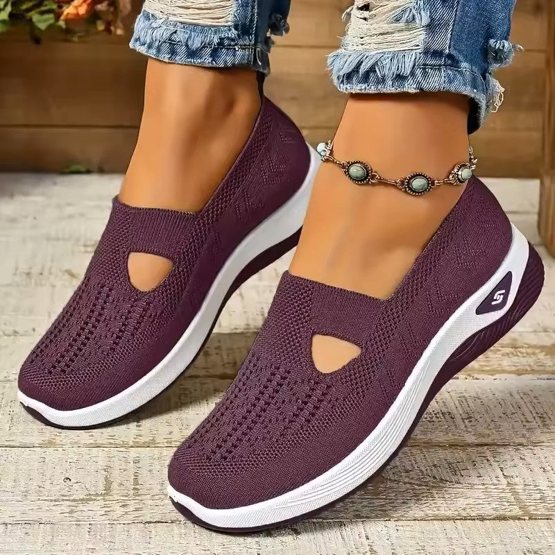 Baskets Slip-on pour Femmes avec Découpe et Semelle Profilée