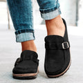 Chaussons Dames avec Boucle et Semelle en Liège