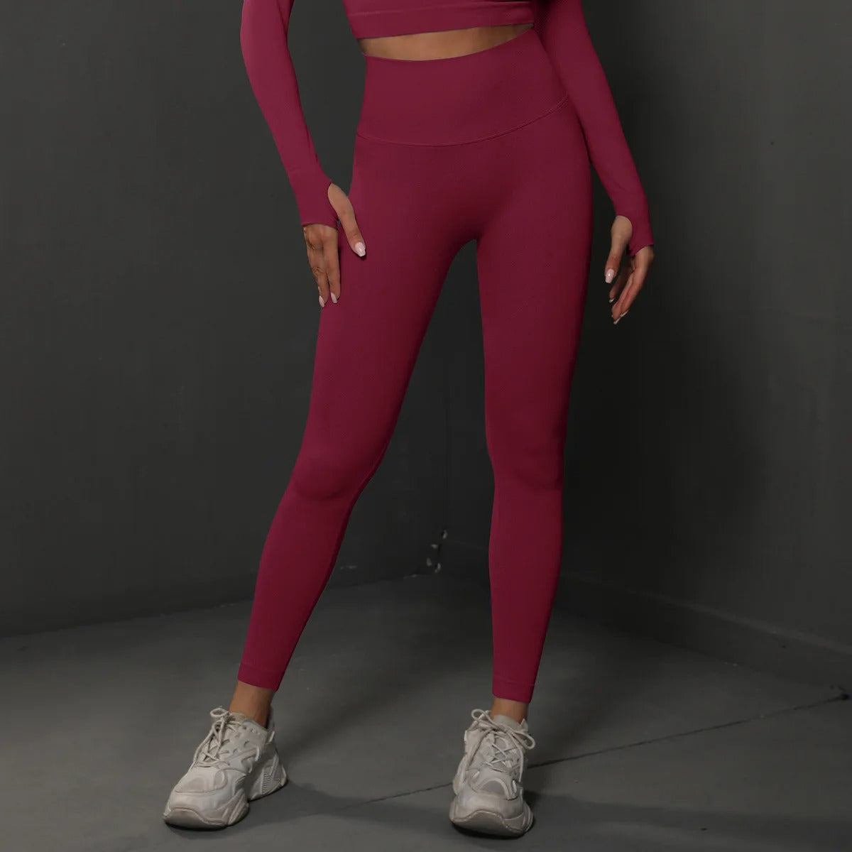 Legging de Sport pour Femmes Sans Couture Push-Up à Taille Haute