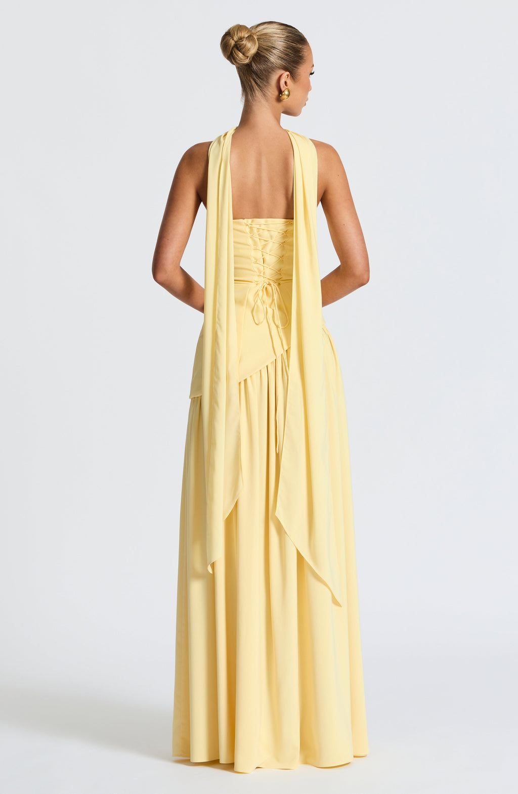 Robe Maxi Sans Bretelles pour Femmes avec Corset et Taille Asymétrique