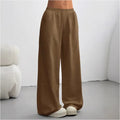 Pantalons de Survêtement Femme Jambes Larges avec Taille Élastique et Cordon de Serrage