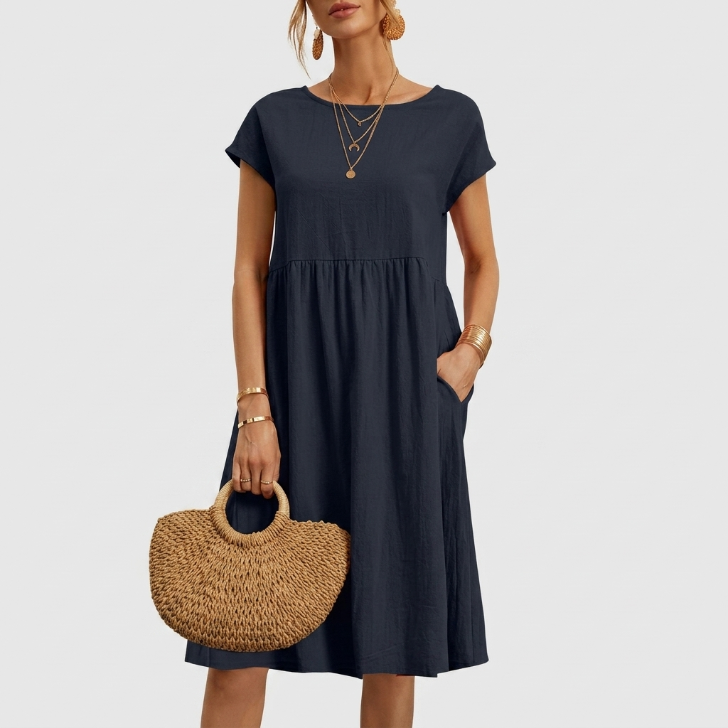 Robe Femme Élégante Été Robe Midi Légère Décontractée pour Occasions Spéciales